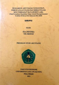 Pengaruh kepribadian dan lingkungan kerja terhadap kinerja karyawan bagian produksi pada PT. Flora Wahana Tirta Kampar = The Influence of personality and wrk enviroment on the perfomance of employees in the production section at PT. Fora Wahana Tirta Kampar