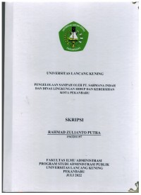 Pengelolaan Sampah Oleh PT. Sahmana Indah Dan Dinas Lingkungan Hidup Dan Kebersihan Kota Pekanbaru