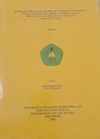 Kearifan lokal tradisi pengobatan tradisional wanita selepas melahirkan di desa Pinang Sebatang Barat kecamatan Tualang kabupaten Siak