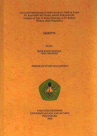Analisis Pemasaran Perumahan Type 36 Pada PT. Rafindo Mutiara Abadi Pekanbaru