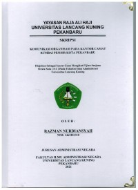 Komunikasi Organisasi Pada Kantor Camat Rumbai Pesisir Kota Pekanbaru