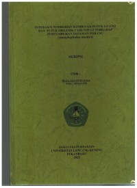 Interaksi Pemberian Pupuk Guano Dan Pupuk Organik Cair Top G2 Terhadap Pertumbuhan Tanaman Porang