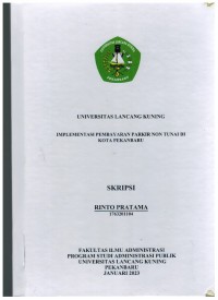 Implementasi Pembayaran Parkir Non Tunai Di Kota Pekanbaru