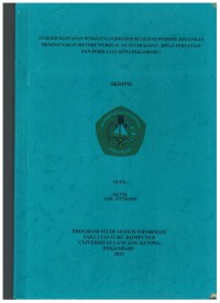 Analisis Kepuasan Pengguna Terhadap Kualitas Website DISTANKAN Menggunakan Metode WEBQUAL 4.0 ( Studi Kasus: Dinas Pertanian Dan Perikanan Kota Pekanbaru)