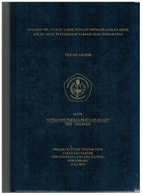 Analisis Nilai Kuat Tarik dengan Memanfaatkan Aspal APE EL 55PG 70 terhadap Variasi Suhu Pemadatan