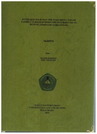 Interaksi Solid Dan NPK Pada Media Tanam Gambut Terhadap Pertumbuhan Bibit Talas Beneng