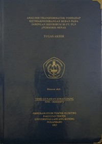 Analisis Transformator Terhadap KetidakSeimbangan Beban Pada Jaringan Distribusi Di PT.PLN (persero) Minas