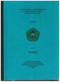 Rancang Bangun Sistem Informasi Pada Kantor Desa Sintong Bakti Berbasis WEB