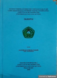 SISTEM VERIFIKASI DOKUMEN MENGGUNAKAN QR CODE  (QUICK RESPONSE) DI PRODI TEKNIK INFORMATIKA FAKULTAS ILMU KOMPUTER UNIVERSITAS LANCANG KUNING