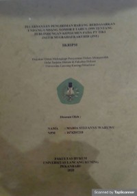 PELAKSANAAN PENGIRIMAN BARANG BERDASARKAN UNDANG-UNDANG NOMOR 8 TAHUN 1999 TENTANG PERLINDUNGAN KONSUMEN PADA PT. TIKI JALUR NUGRAHAEKAKURIR (JNE)