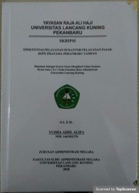 Efektivitas pelayanan di kantor pelayanan pajak (KPP) pratama pekanbaru tampan