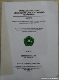 Optimalisasi pelayanan pada PT. Pos Indonesia (Persero) kota pekanbaru