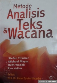 Metode Analisis Teks dan Wacana