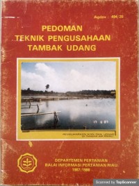 Pedoman teknik pengusahaan tambak udang