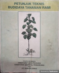 Petunjuk teknis budidaya tanaman rami