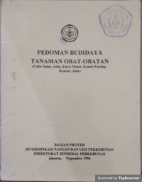 Pedoman Budidaya Tanaman Obat-Obatan