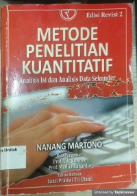 Metode Penelitian Kuantatif: Analisis isi dan analisis data sekunder