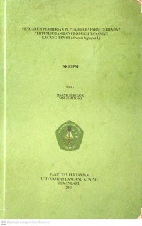 PENGARUH PEMBERIAN PUPUK HERBAFARM TERHADAP PERTUMBUHAN DAN PRODUKSI TANAMAN KACANG TANAH (Arachis hypogea L)