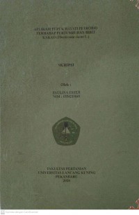 APLIKASI PUPUK HAYATI PETROBIO TERHADAP PERTUMBUHAN BIBIT KAKAO (Theorama cacao L.)