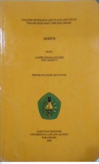 ANALISIS PENERAPAN AKUNTANSI ASET TETAP PADA RUMAH SAKIT JMB PEKANBARU