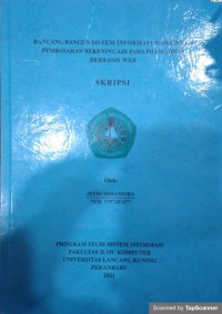 Rancangan Bangun sistem informasi manajemen pembayaran rekening air pada PDAM Minas berbasis web