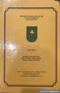 DOKUMEN 1 Kurikulum KTSP 2013 SMA NEGERI 3 PEKANBARU Tahun Pelajaran 2017/2018