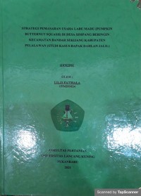 Strategi pemasaran usaha labu madu (pumpkin butternut squash) di Desa Simpang bringin Kecamatan Bandar Sekijang Kabupaten Pelalawan (studi kasus Bapak Dahlan Jalil)