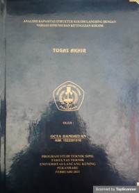 Analisis kapasitas struktur kolom lansing dengan variasi dimensi dan ketinggian kolom