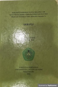 Pengaruh  pemberian pupuk organik cair kulit pisang kepok terhadap pertumbuhan dan produksi tanaman pare (momordica chairantia. L)