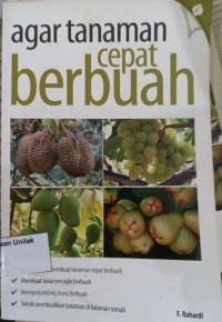 Agar Tanaman Cepat Berbuah