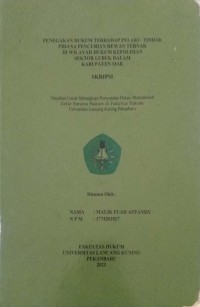 Penegakan hukum terhadap pelakuan tindakan pidana pencurian hewan ternak di wilayah hukum kepolisian sektor lubuk dalam kabupaten siak