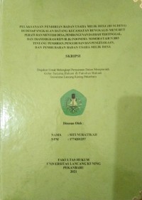 Pelaksanaan pendirian badan usaha milik desa (bum desa) di desapangkalan batang kecamatan bengkalis menurut peraturan menteri desa, pembangunan daerah tertinggal, dan trasmigrasirepubli indonesia nomor 4 tahun 2015 tentang pendirian, pengurusan dan pengelolaan, dan pembubaran badan usaha milik desa