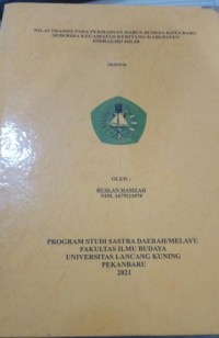 Nilai tradisi pada permainan di desa kota baru seberida kecamatan keritang kabupatenb indragiri hilir