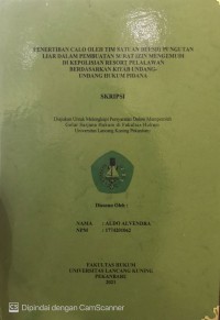 Penerbitan Calo Oleh Tim Satuan Bersih Pungutan Liar Dalam Pembuatan Surat Izin Mengemudi Di Kepolisian Resort Pelawan Berdasarkan Kitab Undang-Undang Hukum Pidana