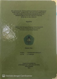 Pelaksanaan Pendampingan Hukum Terhadap Tersangka Narkotika Di Satuan Narkotika Dan Obat Obatan  Kepolisian Resor Pelalawan Berdasarkan Kitab Undang-Undang Hukum Acara Pidana