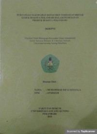 Pertanggungjawaban konsumen terhadap driver gojek di kota Pekanbaru dalam pemensanan produk di kota Pekanbaru
