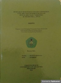 Penegakan hukum bagi anggota kepolisian yang melanggar kode etik dalam penyalahgunaan narkotika di polres pelalawan