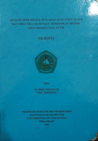 Aplikasi arsip digital pencarian data surat masuk dan surat keluar dengan menerapkan metode aho - corasick pada PT. PJB