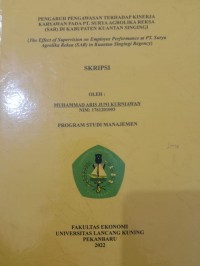 Pengaruh pengawasan terhadap kinerja karyawan pada pt.surya agrolika reksa (sar) di kabupaten Kuantan Singingi