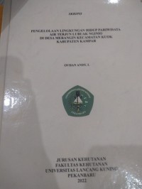 Pengelolaan lingkungan hidup pariwisata air terjun lubuak nginio di desa merangin Kec. Kuok Kab. Kampar