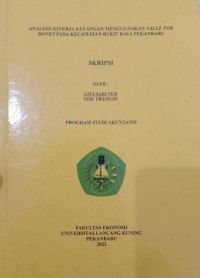 Analisis kinerja keuangan menggunakan value for money pada kecamatan Bukit Raya Pekanbaru