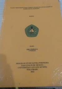 Kajian Hegemoni pada cerpen Rumah Di ujung Kampung Karya Hang Kafrawi