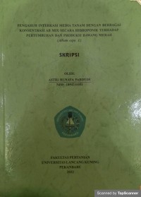 Pengaruh interaksi media tanam dengan berbagai konsentrasi AB MIX  secara hidroponik terhadap pertumbuhan dan produksi bawang merah (allium cepa L)