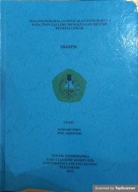 Analisis peramalan penjualan stok barang pada twin gallery menggunakan metode regresi linear