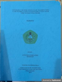 Penerapan metode finite state machine pada game pembelajaran matematika untuk anak SMK N 3 Pekanbaru