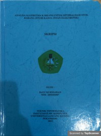 Analisa algoritma K-means untuk oktimalisasi stok barang (studi kasus: Intan elektronik)