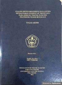 Analisis sistem monitoring daya listrik menggunakan internet of things (IOT) pada gedung teknik elektro politeknik Negeri Bengkalis