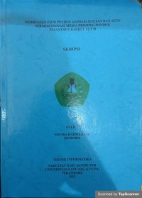 Pembuatan film pendek animasi 2d Otan dan Atun sebagai media promosi pondok pesantren Bahrul Ulum