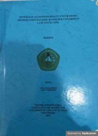 Penerapan augmanted reality untuk media promosi fakultas ilmu komputer universitas Lancang Kuning