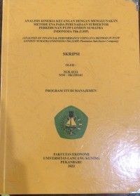 Analisis kinerja keuangan dengan menggunakan metoda eva pada perusahaan subsektor perkebunan PT. PP London Sumatra Indonesia Tbk (LSIP